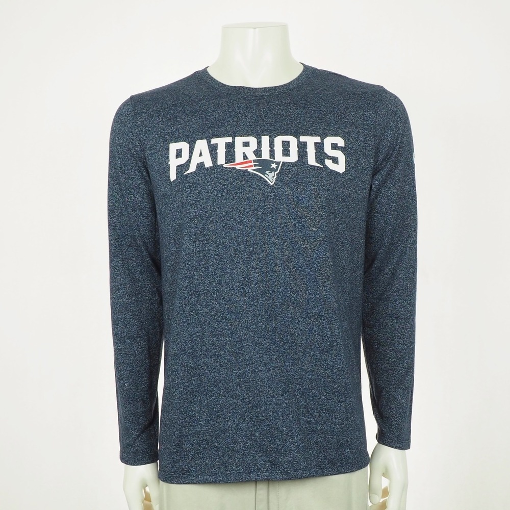 Nike New England Patriots Tee Shirt Mens Large Blue NFL Team Athletic Cut Cotton